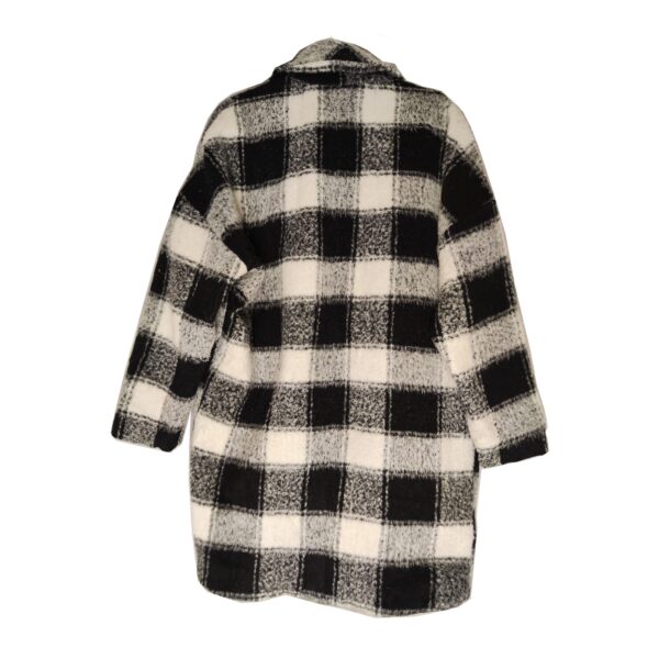(M/L) Checkered Women Black & White Coat